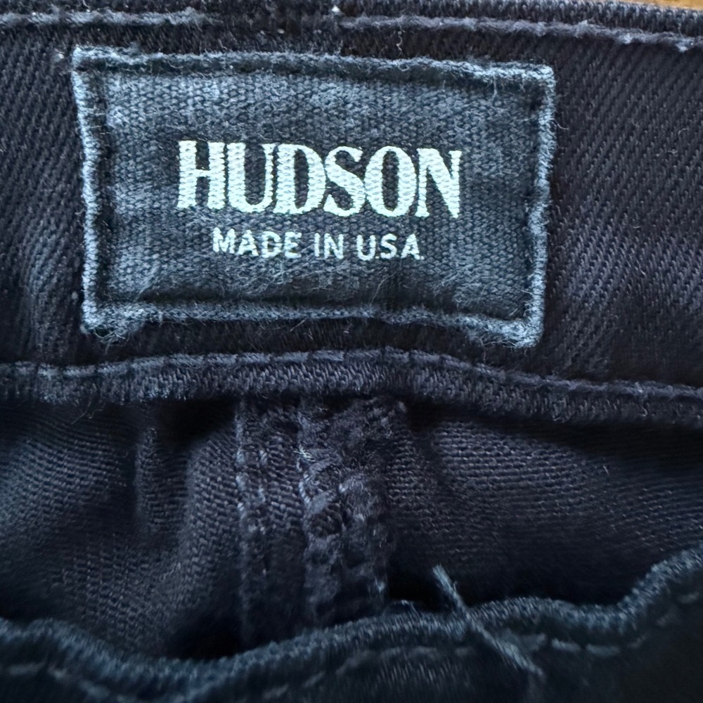 Hudson Skinny Jeans Women 27 Black Cotton Lyocell Stretch Made in USA Casual - Picture 4 of 10